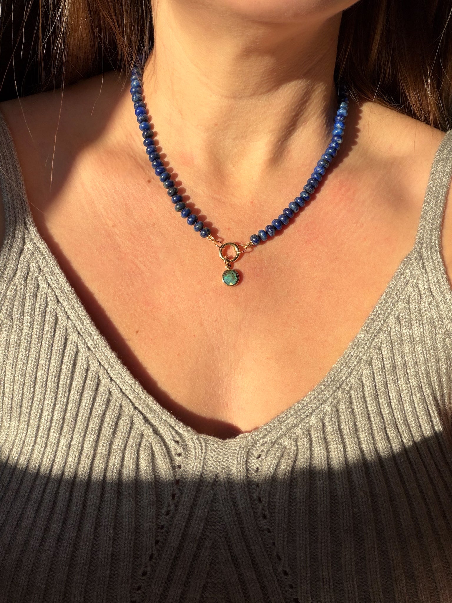 Midnight Blue, Lapis Lazuli Strand in 14k Gold – Brittany Myra Jewelry