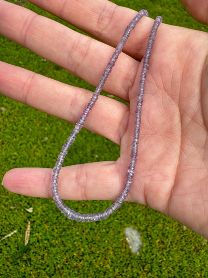 Purple Mist Sapphire Beaded Necklace