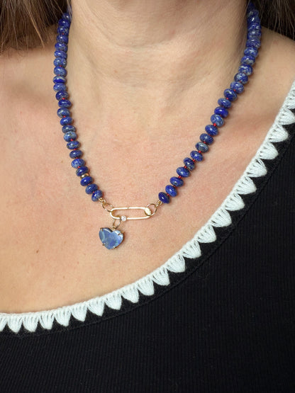 Lapis Lazuli Knotted Strand Necklace