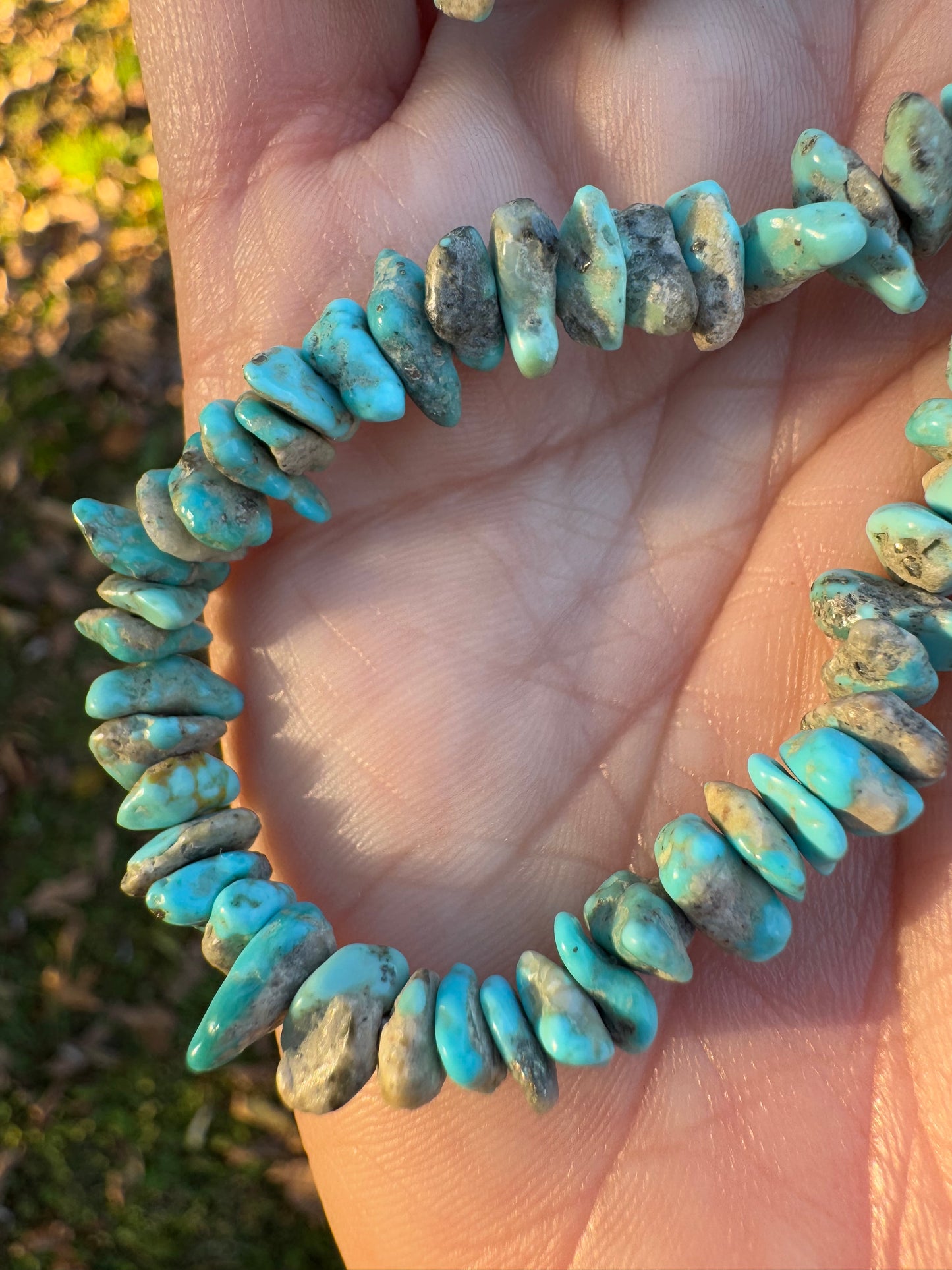 Hansel II - Arizona Turquoise Beaded Necklace Gold Filled