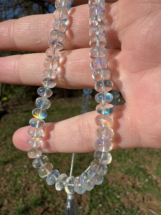 Fiery Madagascar Moonstone Knotted Bead Strand 14k Gold - Custom Order