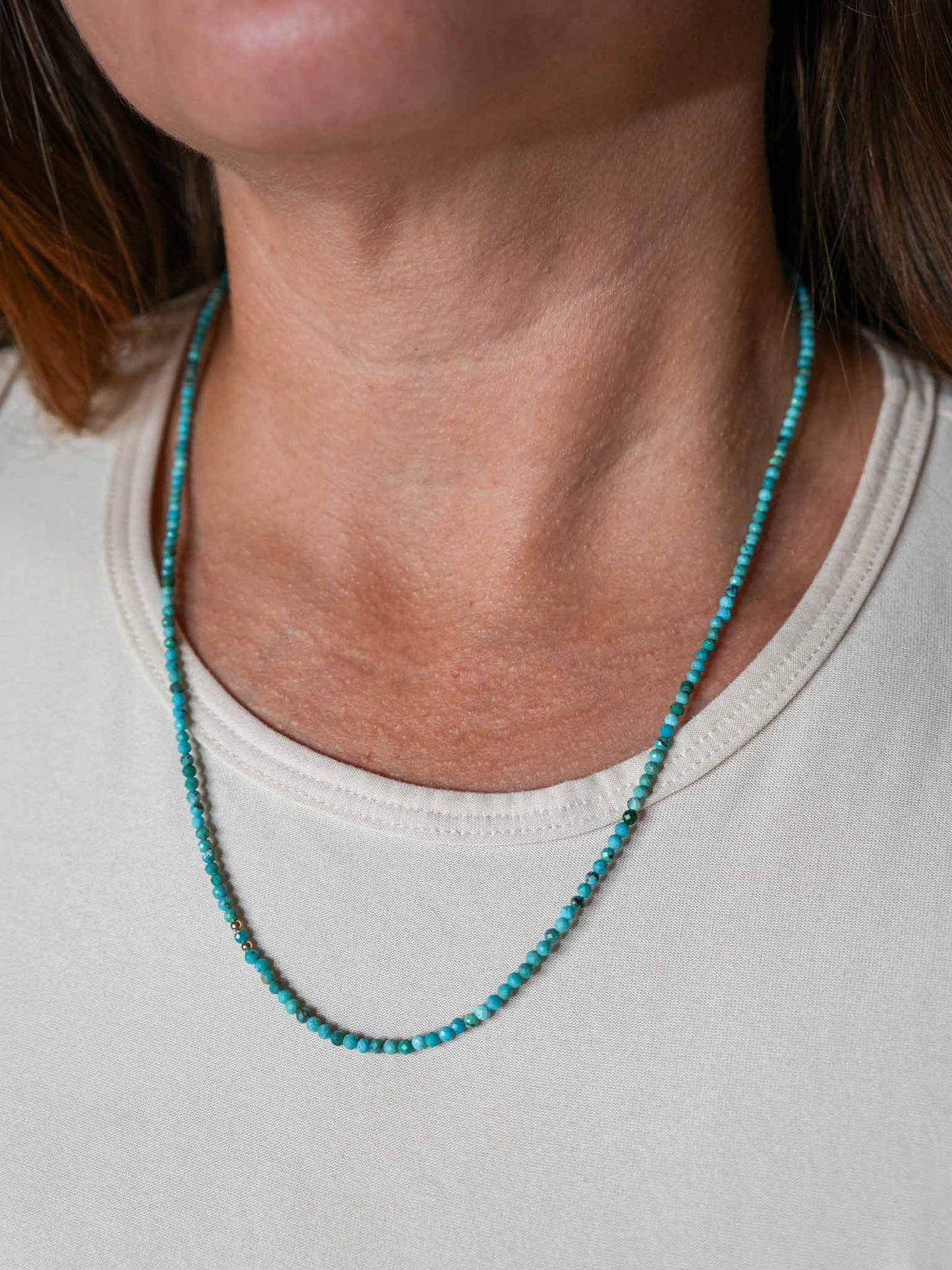 Dainty Turquoise Beaded Necklace