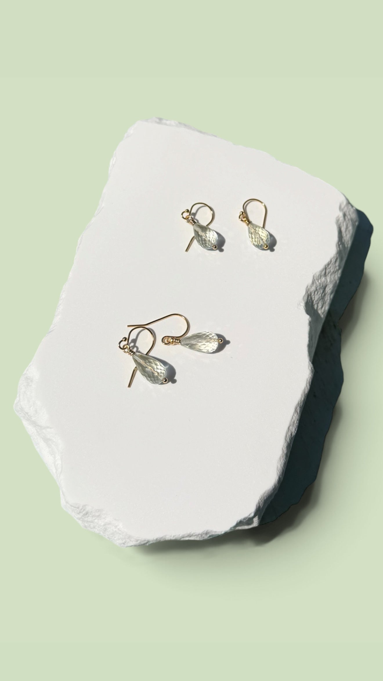 Prasiolite Drop Earrings