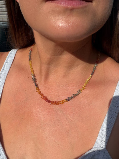 Custom - Ceylon Sapphires Fire & Earth Strand