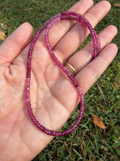 Custom - Vivid Pink Tourmaline Ombre Strand