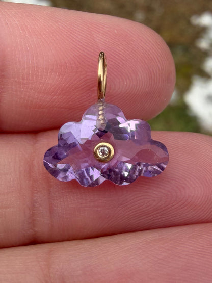 Amethyst Cloud with Diamond, 18k Gold