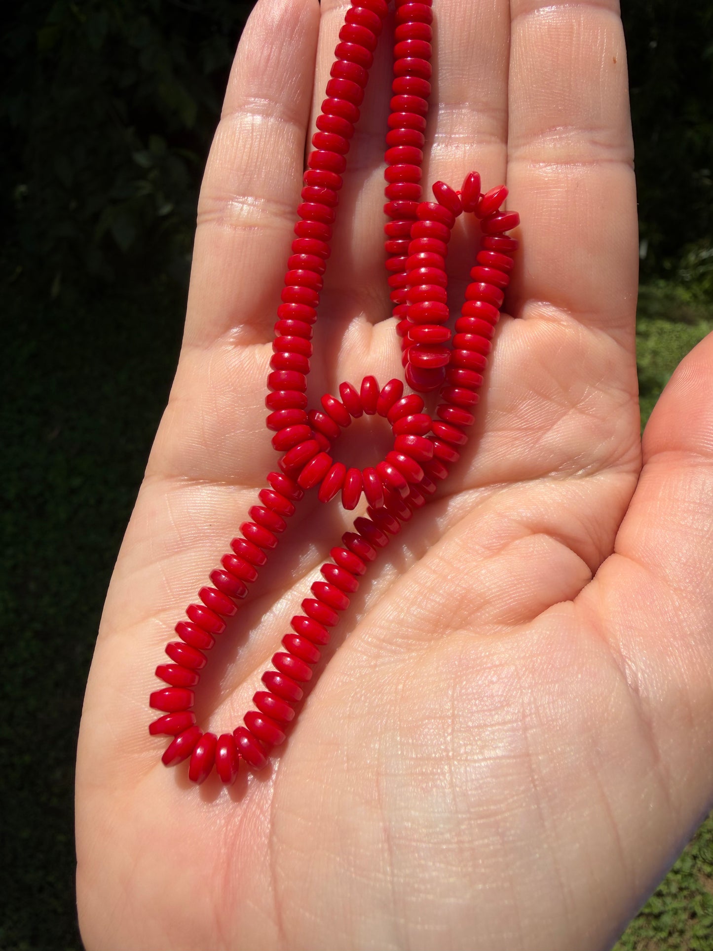 Made to Order: Red Bamboo Coral Knotted Gemstone Beaded Necklace