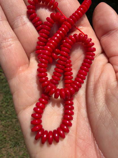 Made to Order: Red Bamboo Coral Knotted Gemstone Beaded Necklace
