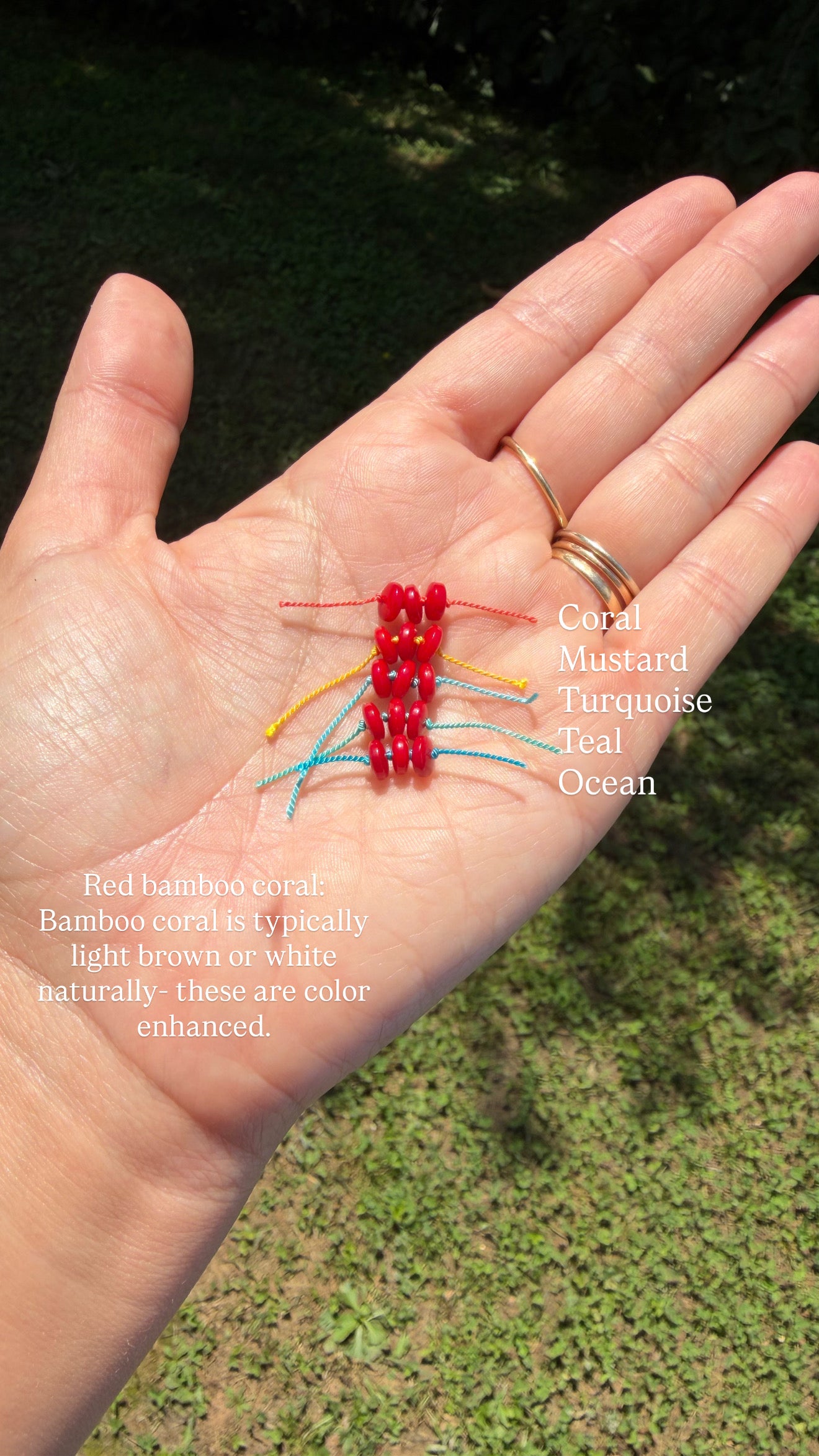 Made to Order: Red Bamboo Coral Knotted Gemstone Beaded Necklace