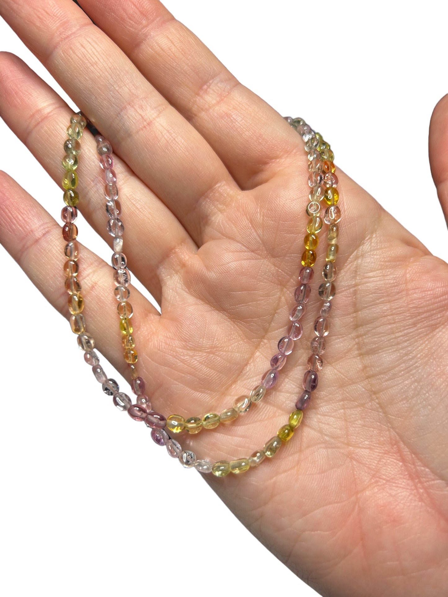 Precious Sapphire Beaded Necklace 14k