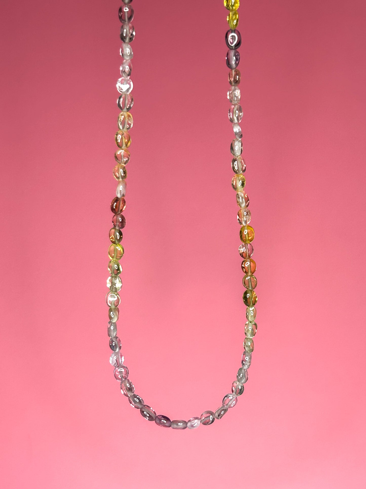 Precious Sapphire Beaded Necklace 14k