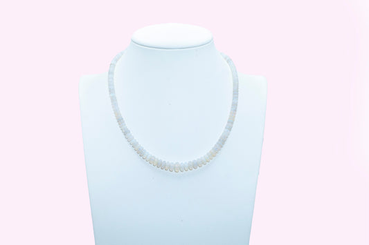 australian opal bead necklace collar 14k