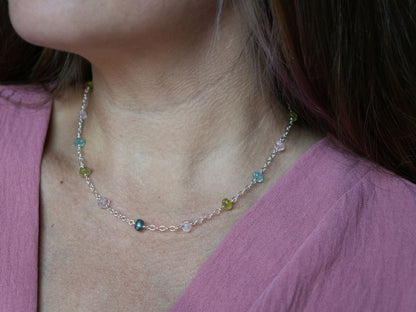 Beryl Bouquet - Aquamarine Chain Necklace