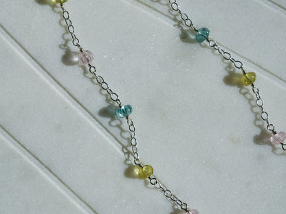 Beryl Bouquet - Aquamarine Chain Necklace