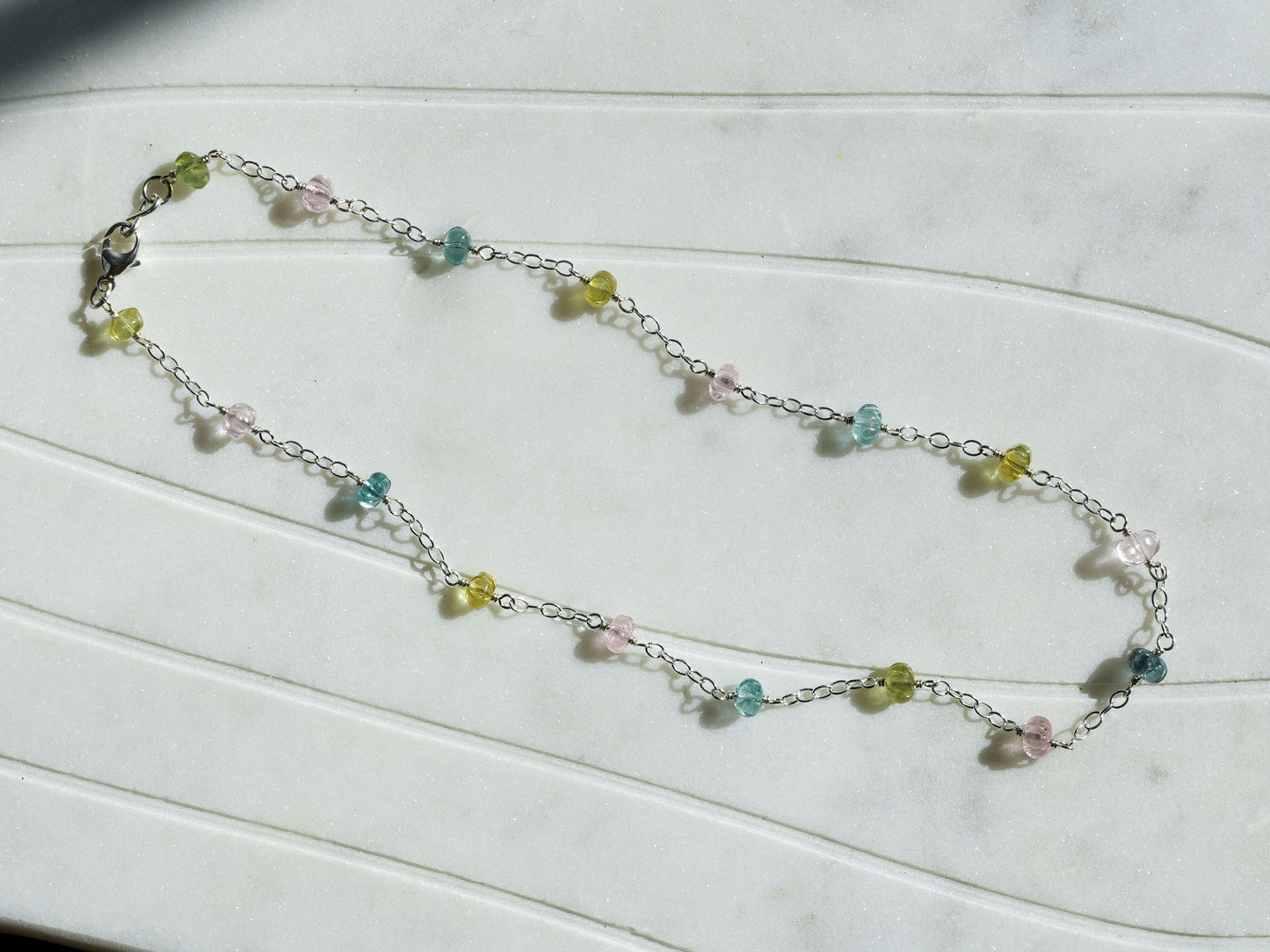 Beryl Bouquet - Aquamarine Chain Necklace