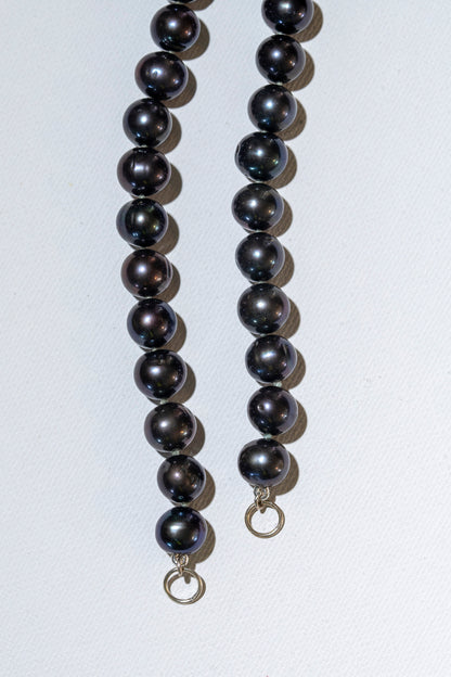 Freshwater Pearl Knotted Necklace with Open Loops