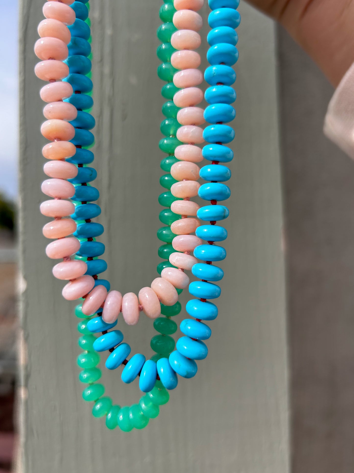 Australian Chrysoprase Beaded Candy Necklace