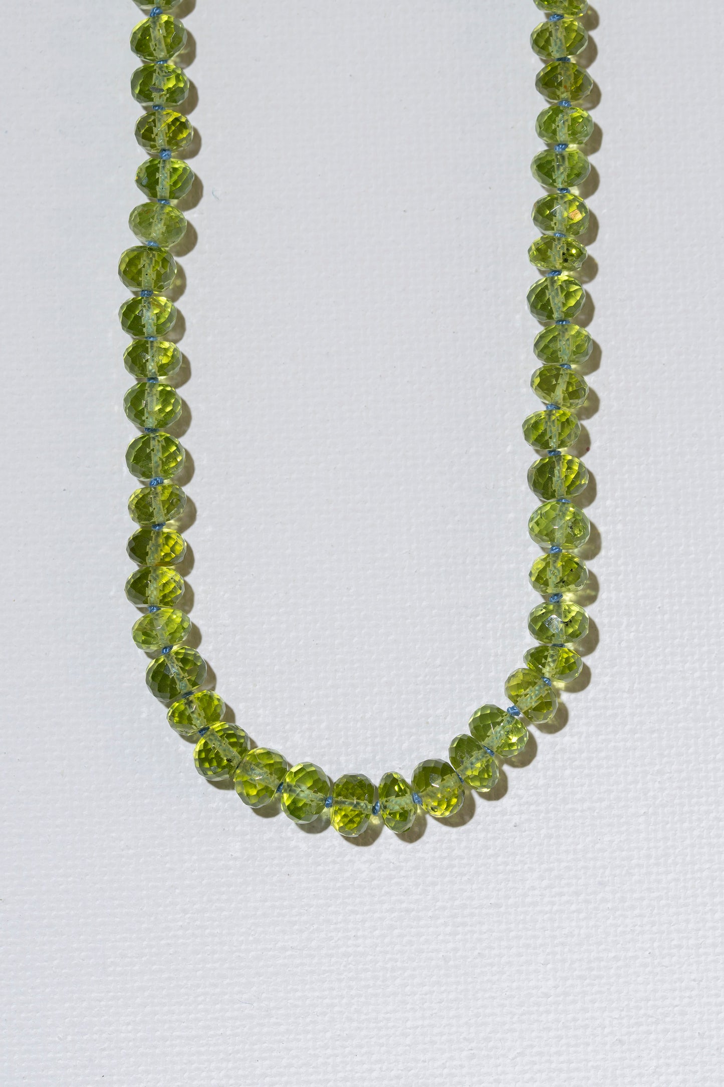 peridot green arizona afghani faceted knotted bead necklaces beaded jewelry 14k solid gold
