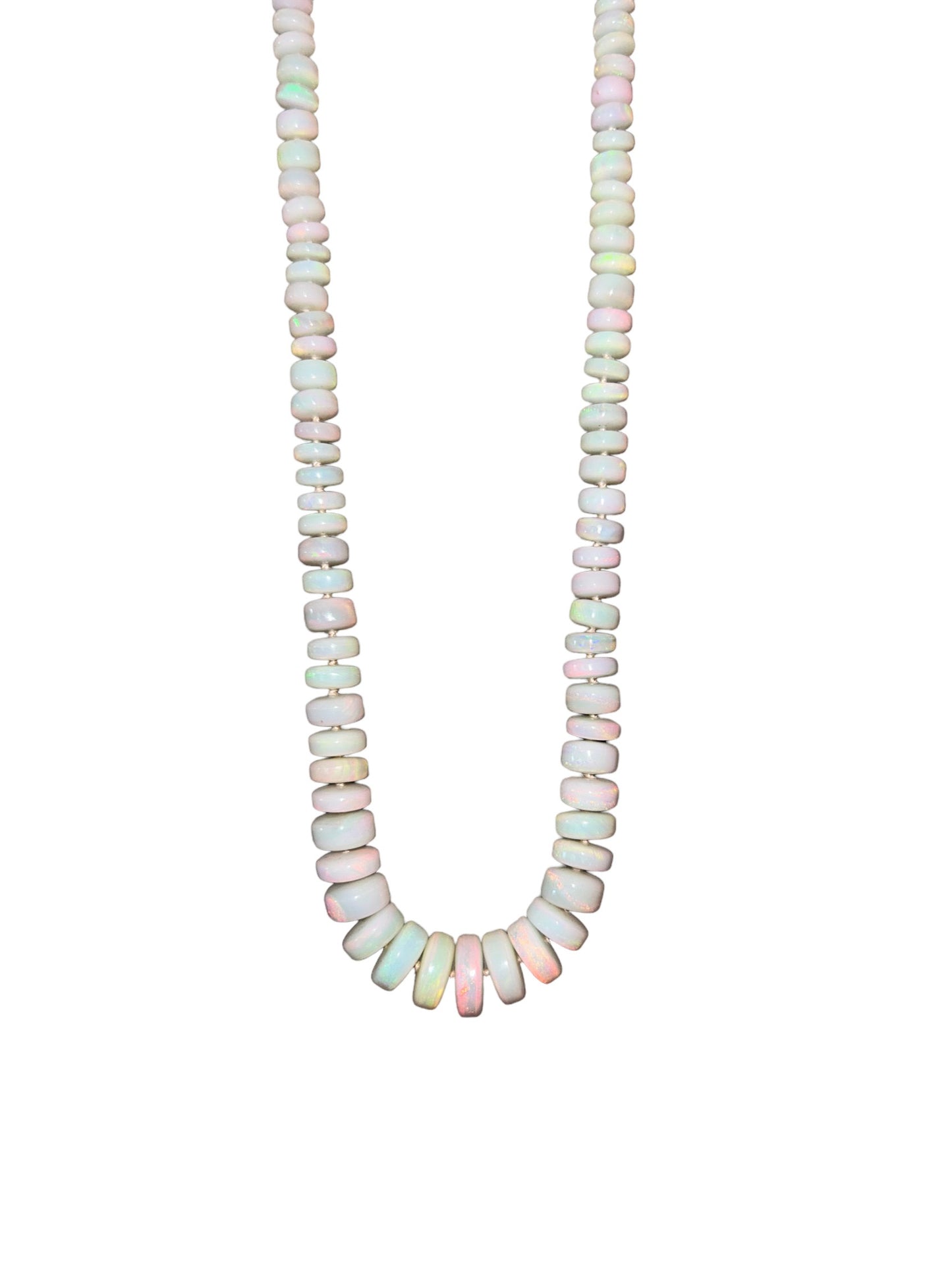 Pink Sunset Australian Opal Knotted Candy Necklace