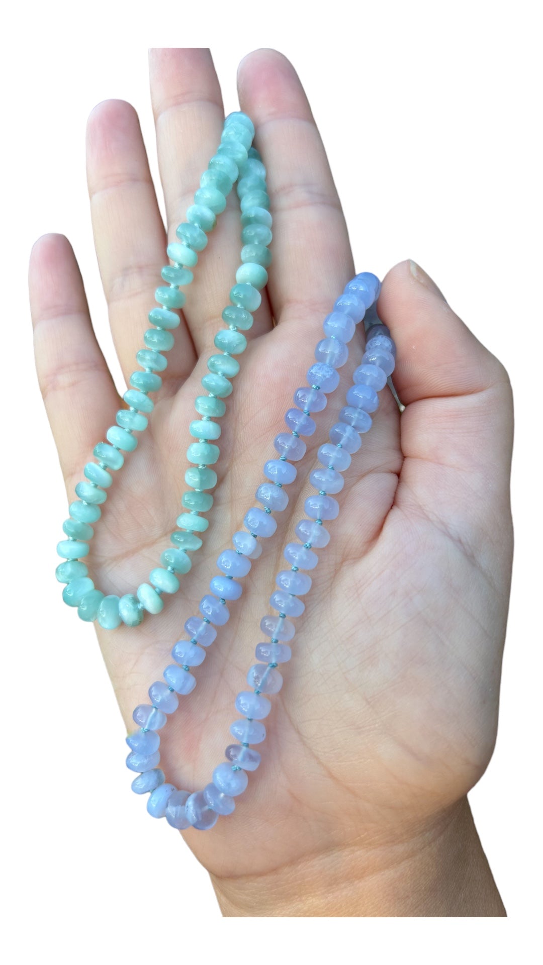 Lavender Chalcedony Beaded Candy Necklace