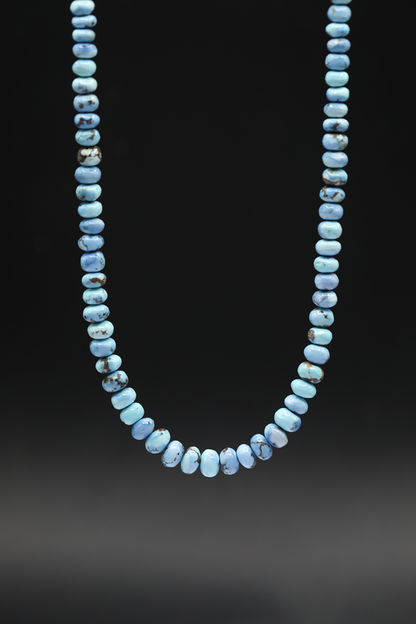 Jaw Dropping Golden Hills Turquoise Knotted Candy Bead Necklace 14k - Custom Order