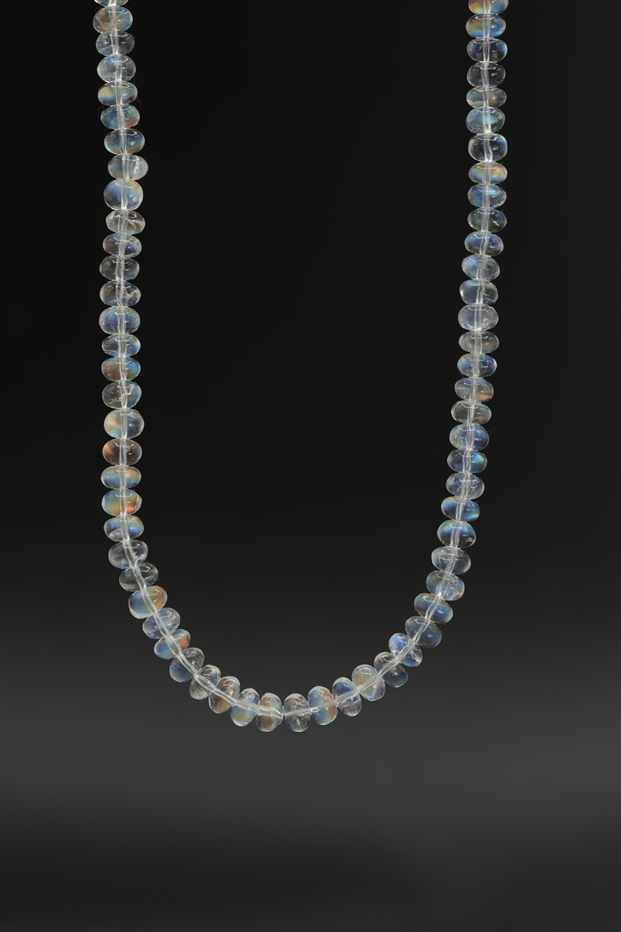 Fiery Madagascar Moonstone Knotted Bead Strand 14k Gold - Custom Order