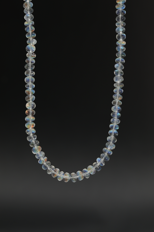 Fiery Madagascar Moonstone Knotted Bead Strand 14k Gold - Custom Order