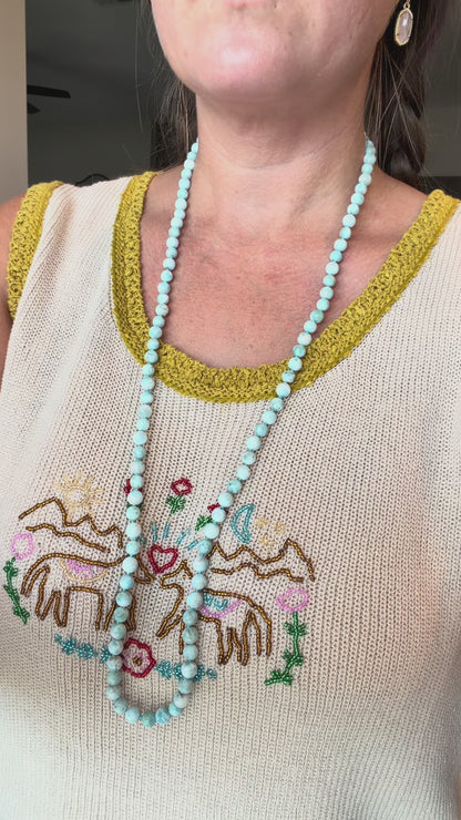 The Waterfall Larimar Necklace, Sterling Silver