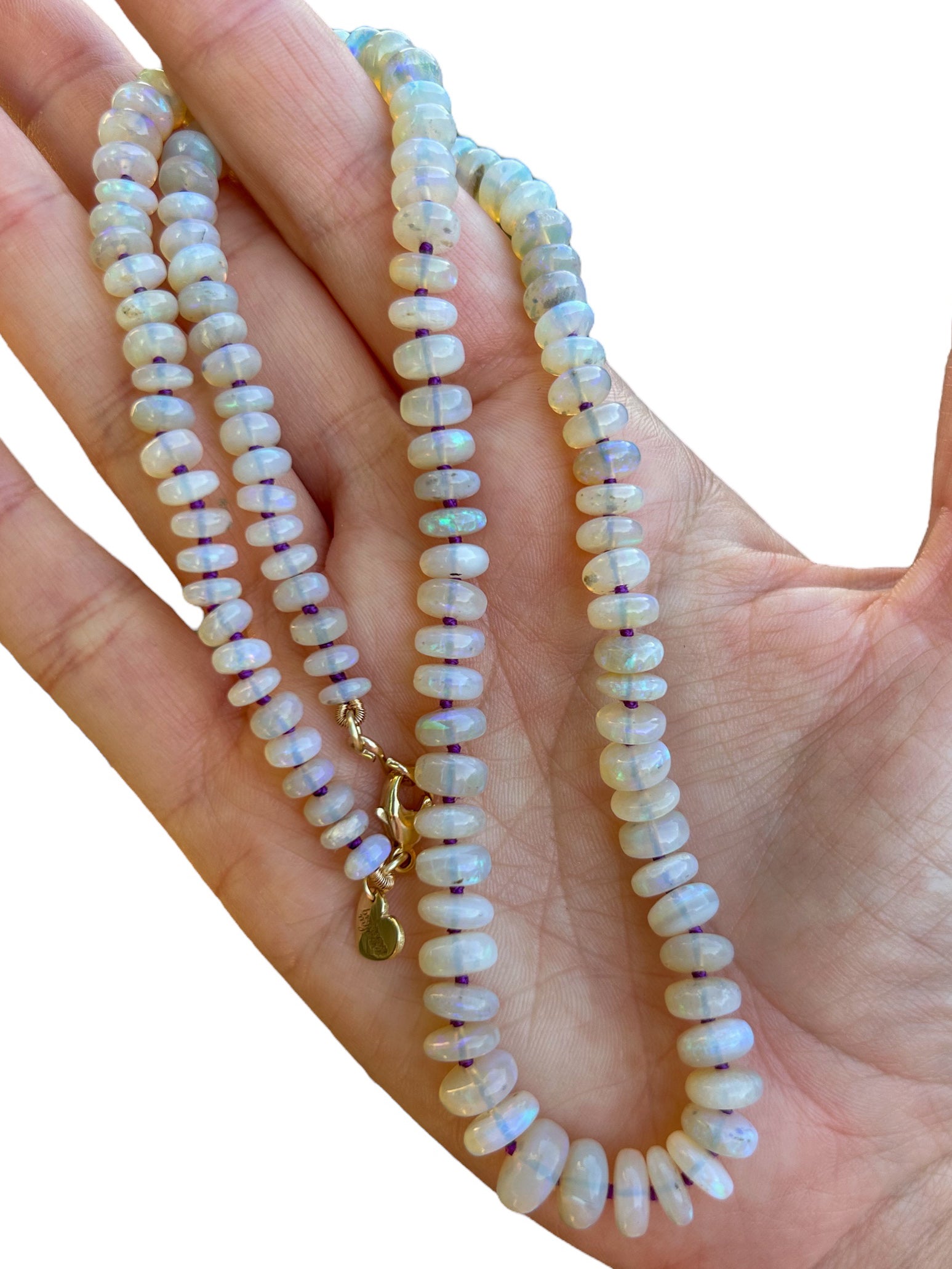 australian Opal Beaded Candy Necklace 14k brittany myra