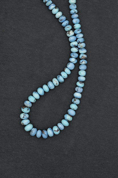 Jaw Dropping Golden Hills Turquoise Knotted Candy Bead Necklace 14k - Custom Order