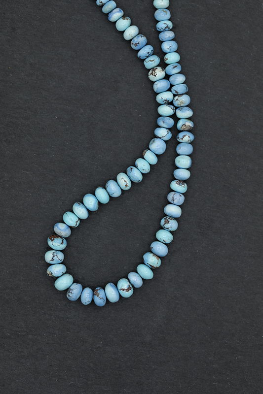 Jaw Dropping Golden Hills Turquoise Knotted Candy Bead Necklace 14k - Custom Order