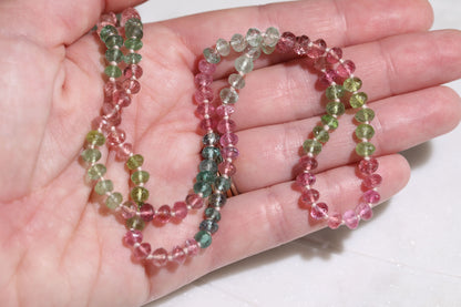 Metamorphosis Pastel Afghani Tourmaline Knotted Bead Necklace