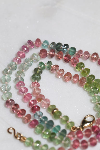 Metamorphosis Pastel Afghani Tourmaline Knotted Bead Necklace