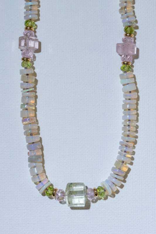 Australian Opals, Beryl and 14k Gold opal candy necklace brittany myra