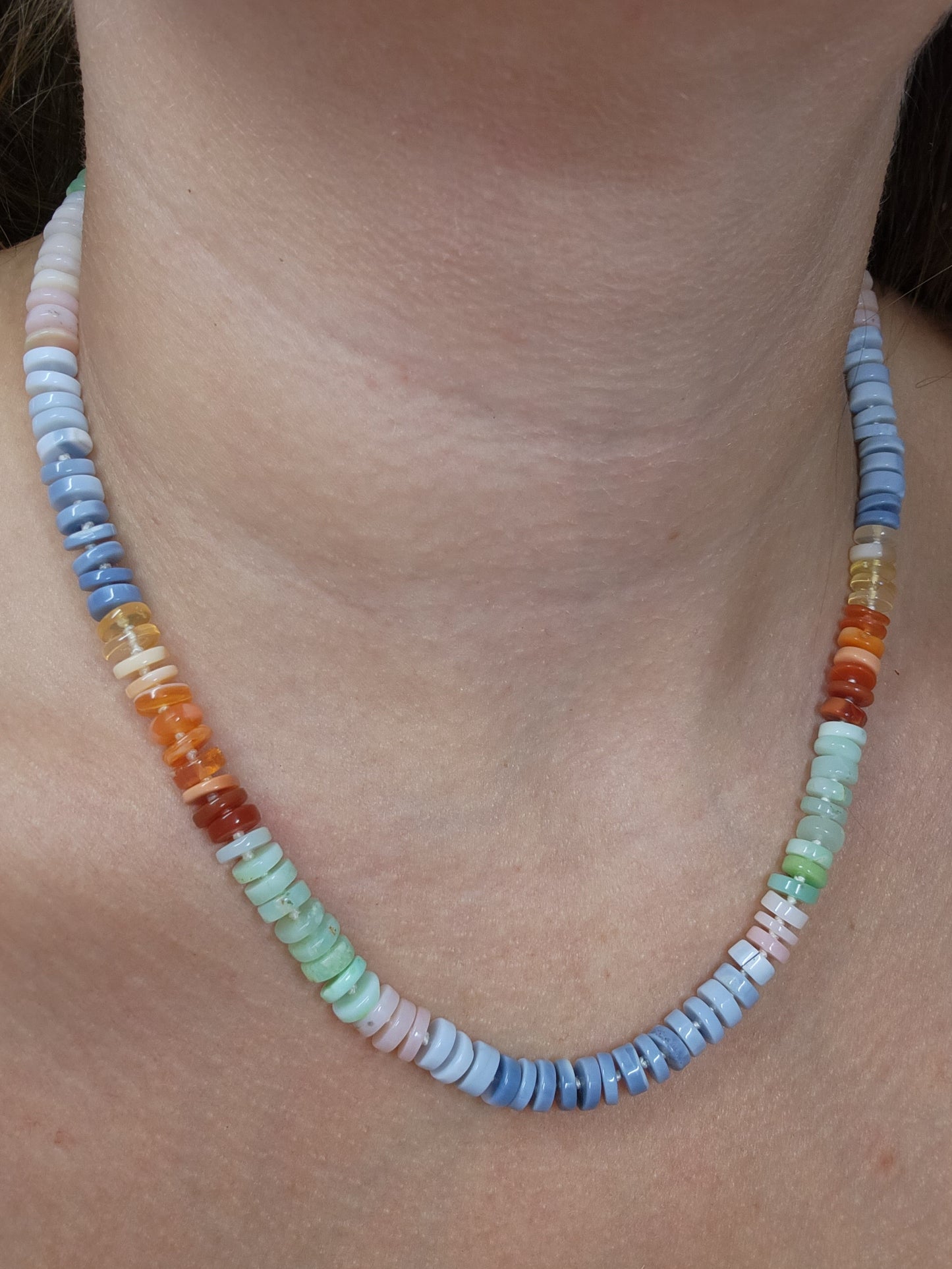 Opal Beaded Candy Necklace