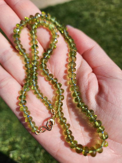 Peridot Beaded Candy Necklace