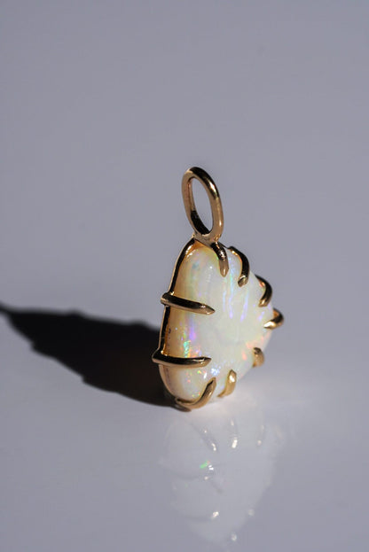 Australian Mintabie Opal 14k Gold Pendant