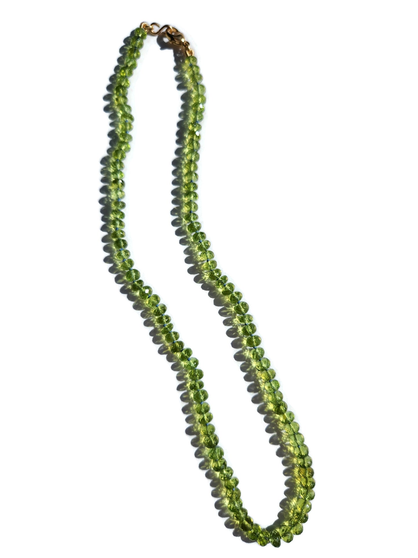peridot fine jewelry Peridot Beaded Candy Necklace beaded knotted green 14k