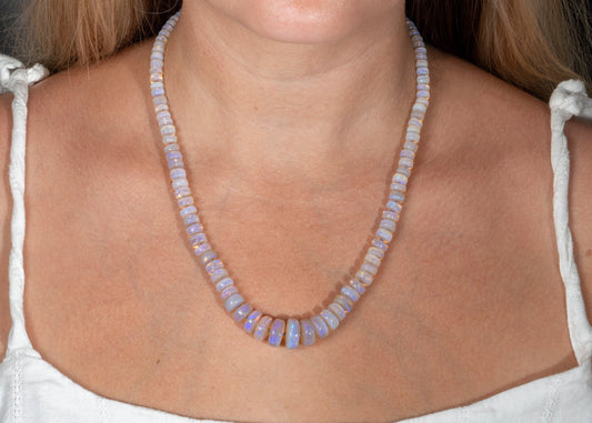 Australian Crystal Opal Beaded Candy Necklace