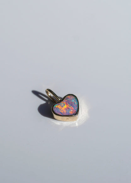 Australian Boulder Opal Heart Pendant