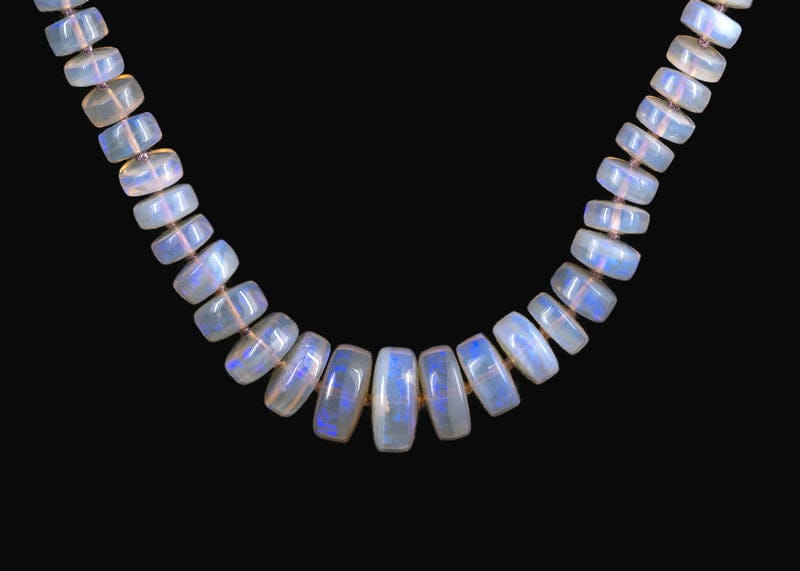 Aquamarine Gemstone Beaded Candy Necklace – Solar Eclipse