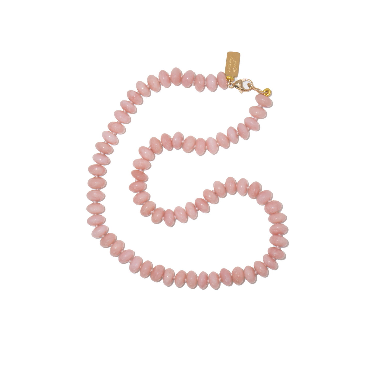 Pink Opal Beaded Candy Necklace