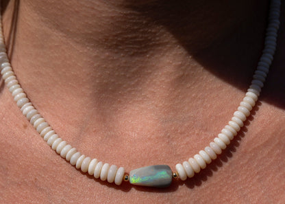 Australian Opal Beaded Candy Necklace