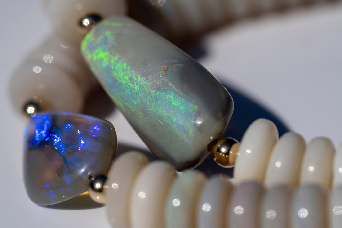 Australian Opal Beaded Candy Necklace